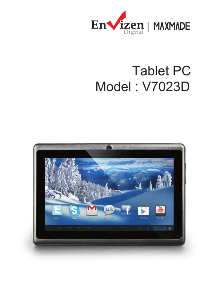 Image de la première page du manuel de l'appareil V7023D