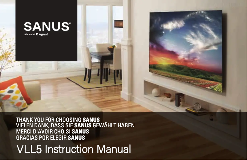 Page n°1 - Manuel utilisateur Sanus VLL5