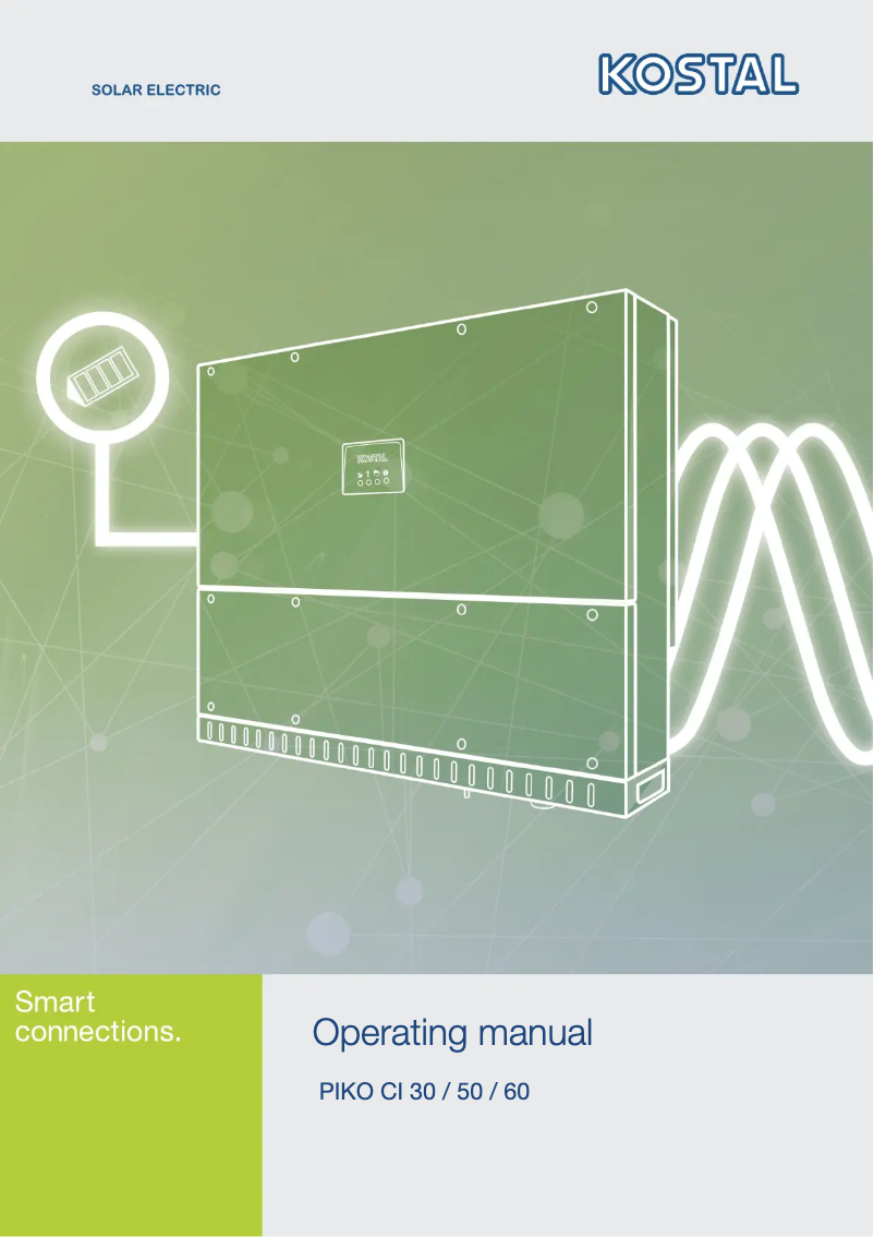 Page 1 de la notice Manuel utilisateur Kostal CI 60