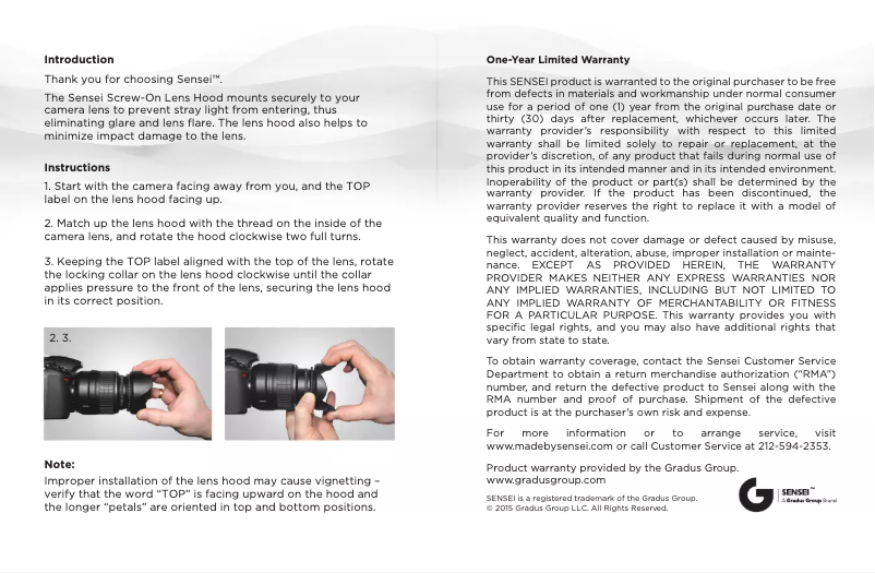 Page n°1 - Manuel utilisateur Sensei LHSC-72