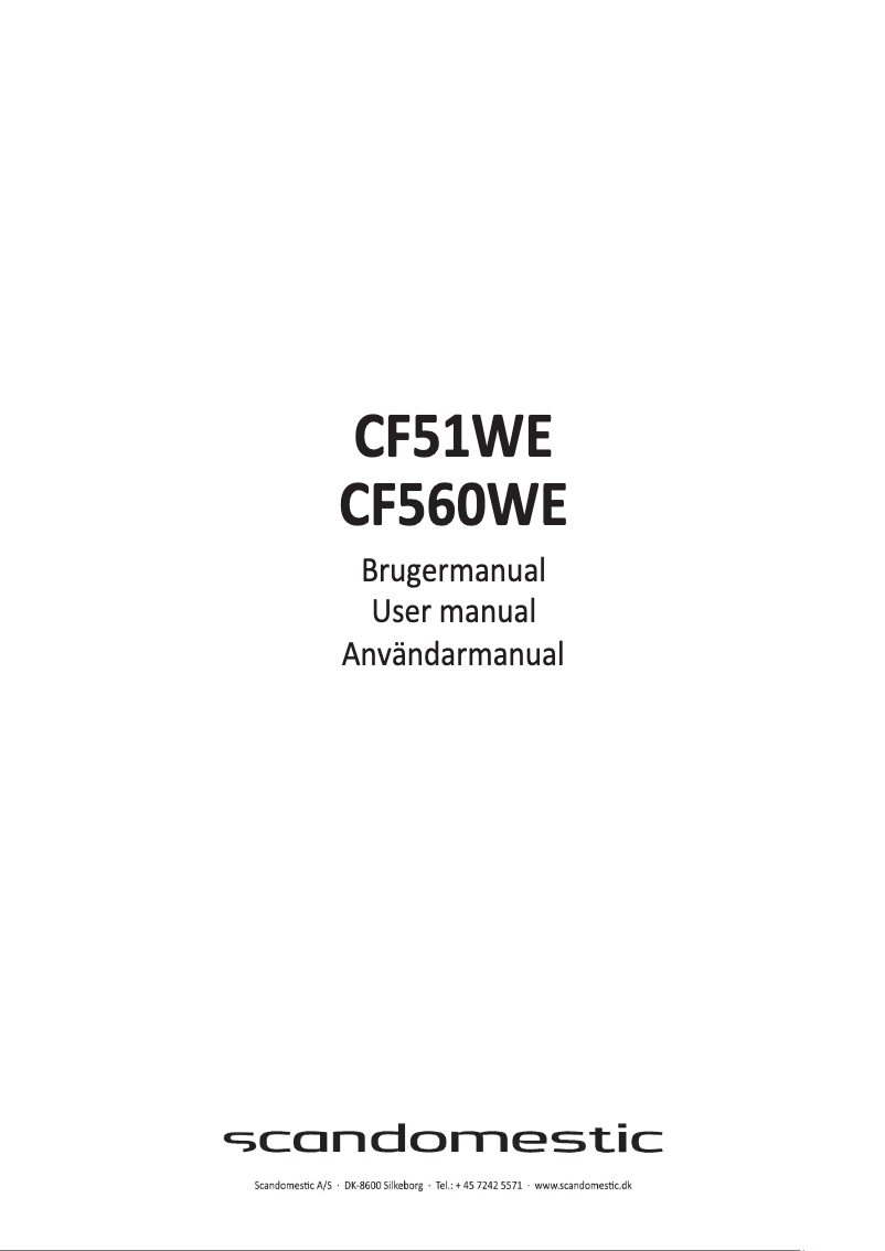 Page n°1 - Manuel utilisateur Scandomestic CF51WE