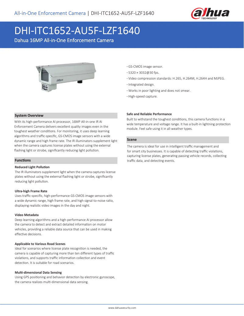 Page n°1 - Manuel utilisateur Dahua Technology ITC1652-AU5F-LZF1640