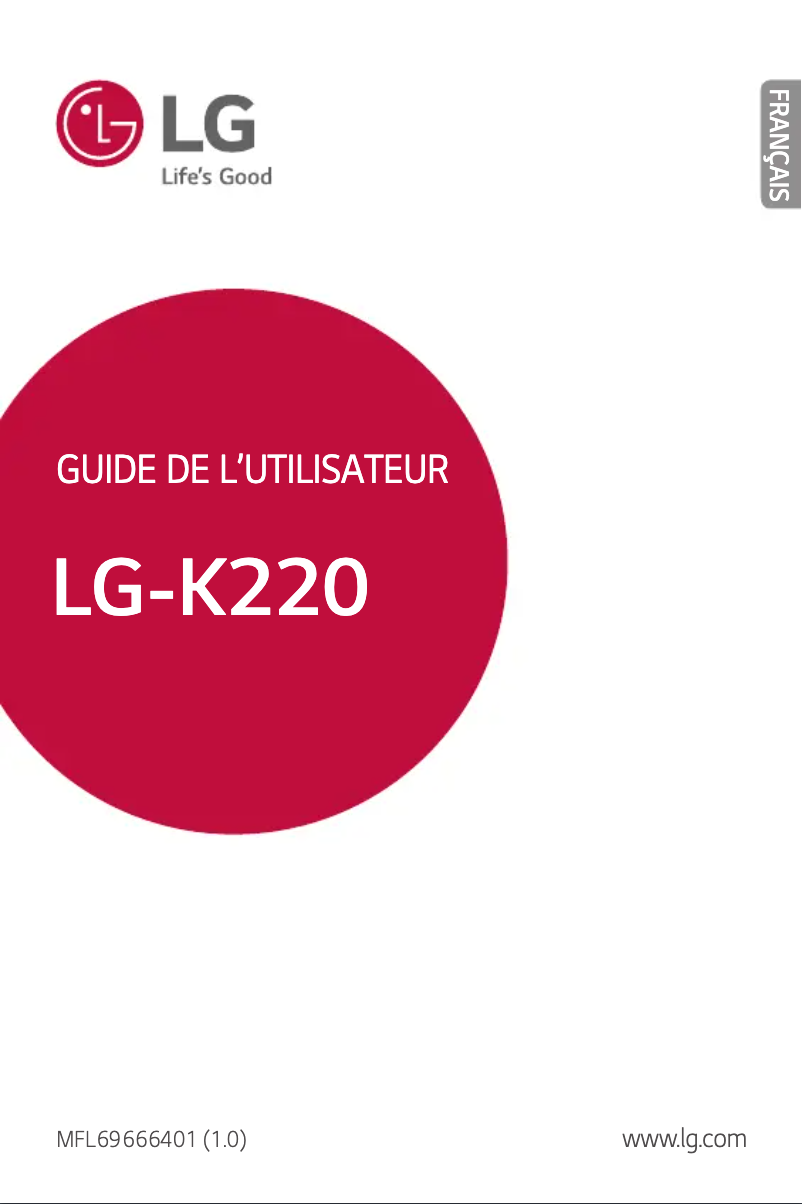 Image de la première page du manuel de l'appareil K220