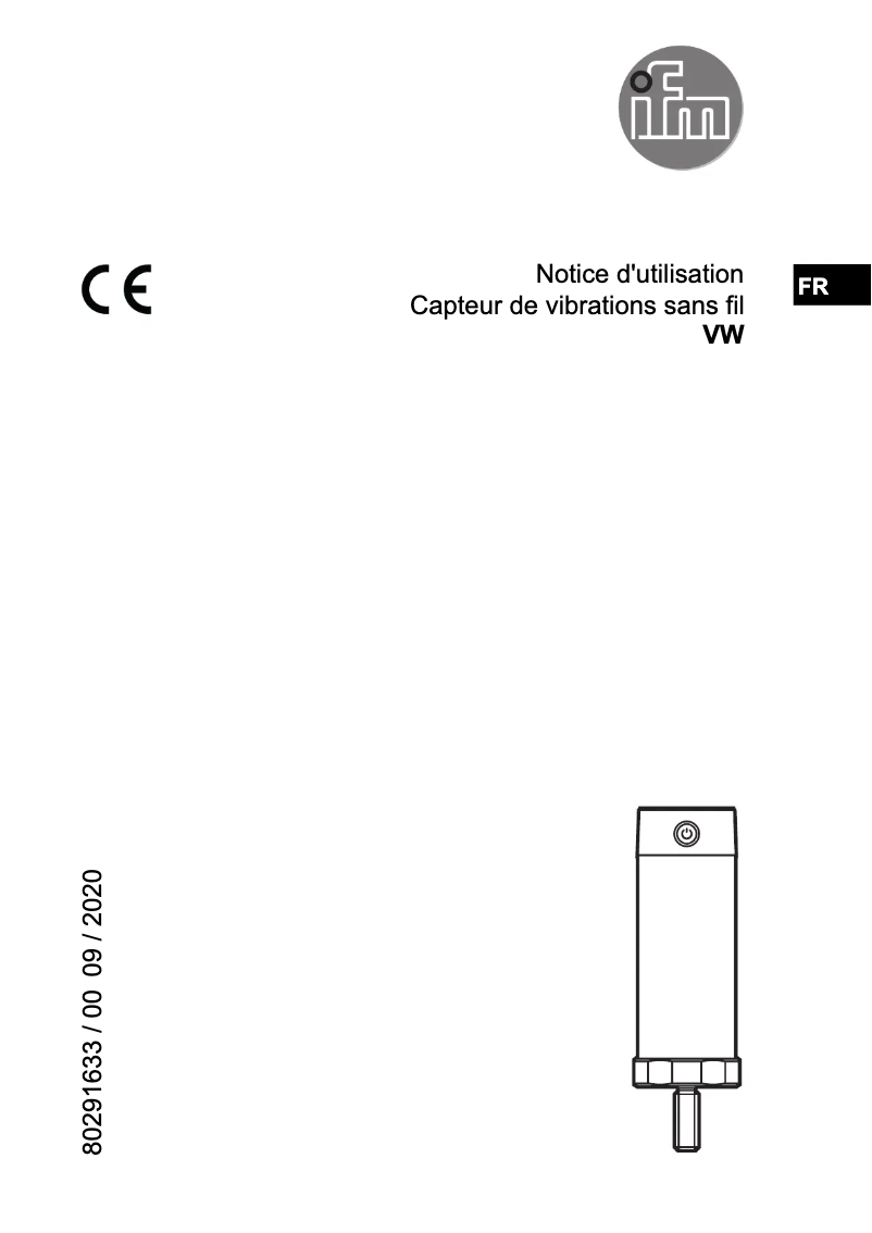 Page 1 de la notice Manuel utilisateur IFM VWV002