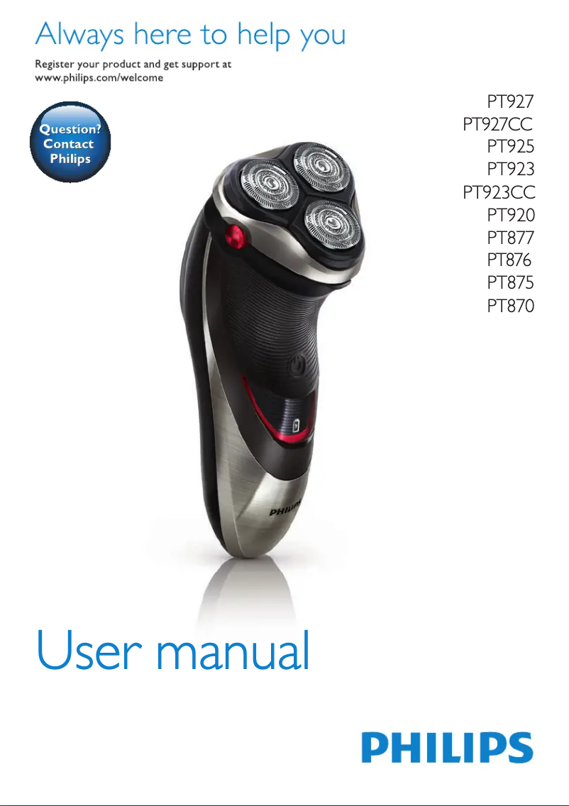 Image de la première page du manuel de l'appareil PowerTouch PT877