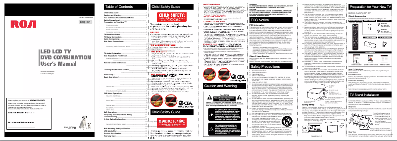 Page 1 de la notice Manuel utilisateur RCA LED42C45RQD