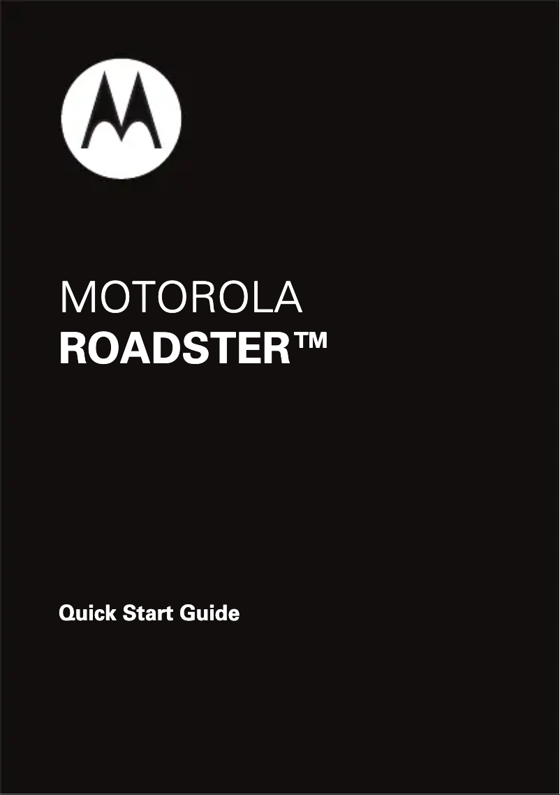 Página 1 del manual Manual de usuario Motorola Roadster 2