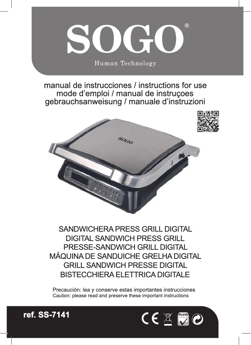 Image de la première page du manuel de l'appareil SS-7141