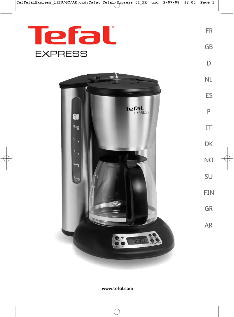 Page 1 de la notice Manuel utilisateur Tefal Express CM425D10