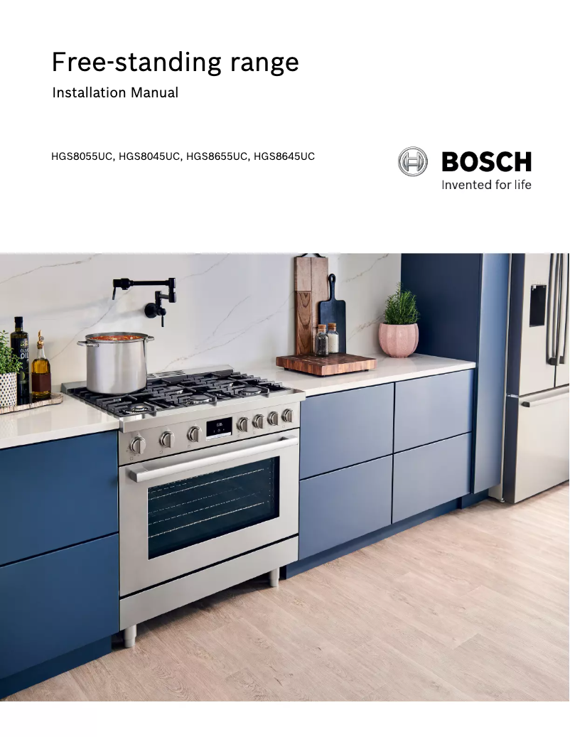 Page 1 de la notice Guide d'installation Bosch HGS8655UC