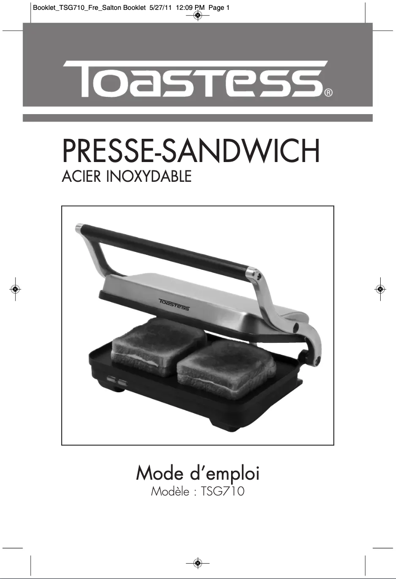 Page 1 de la notice Manuel utilisateur Salton TSG710