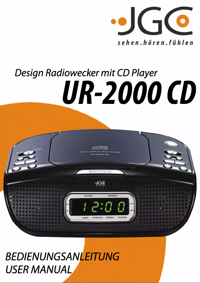 Image de la première page du manuel de l'appareil UR-2000 CD