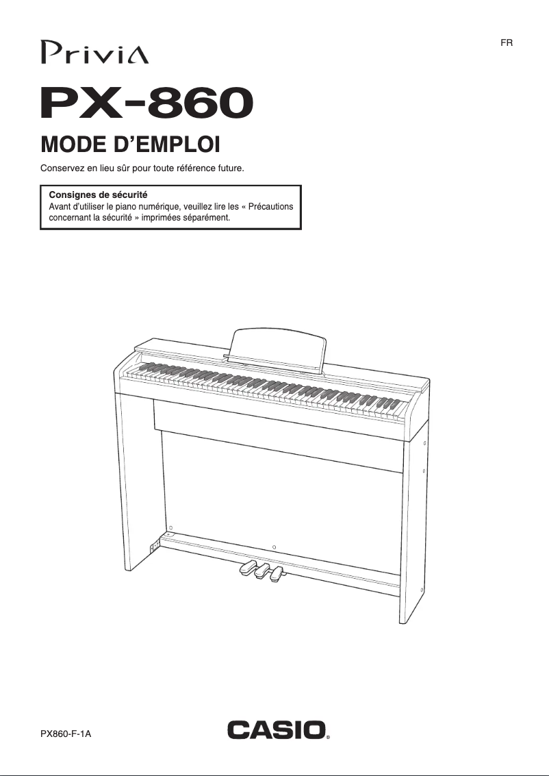 Page n°1 - Manuel utilisateur Casio Privia PX-860