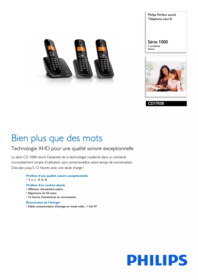 Imagen de la primera página del manual del dispositivo Perfect sound CD1703B