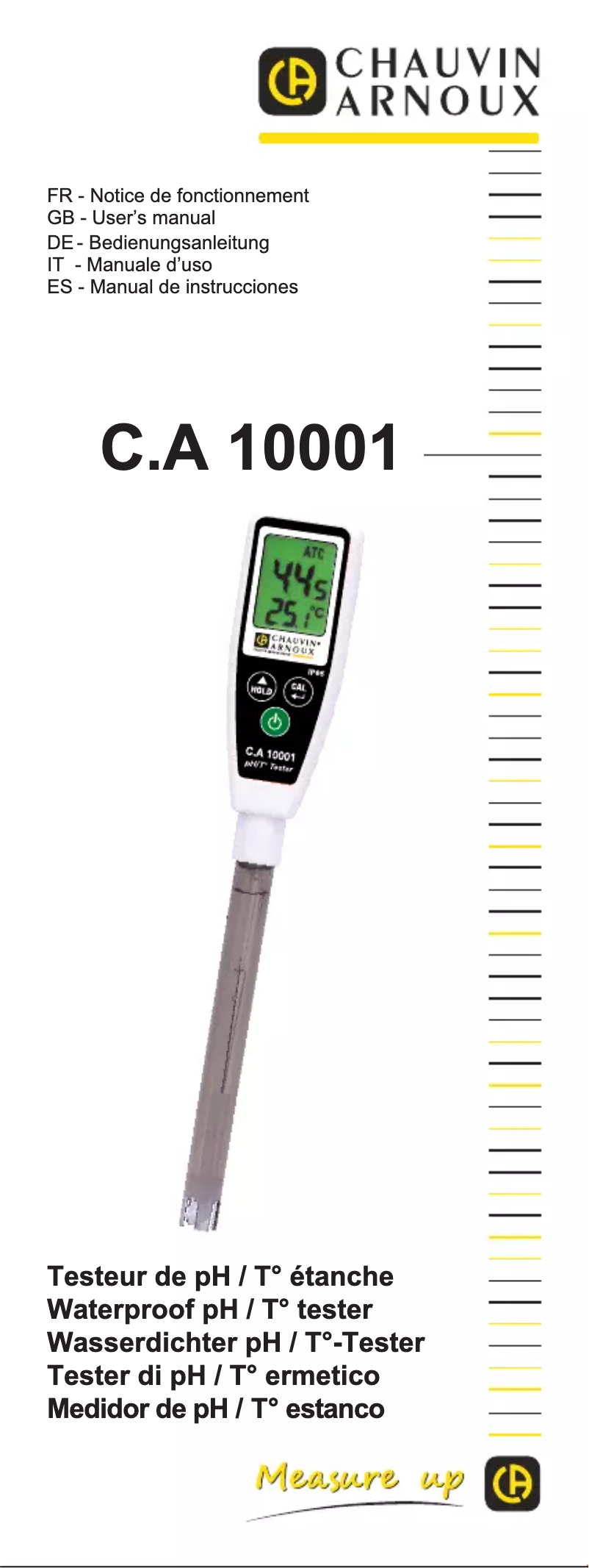 Image de la première page du manuel de l'appareil C.A 10001