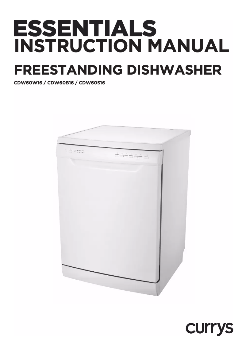 Page 1 de la notice Manuel utilisateur Currys Essentials CDW60B16