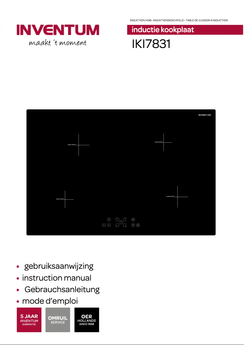 Page 1 de la notice Manuel utilisateur Inventum IKI7831