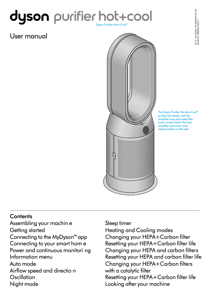 Page n°1 - Manuel utilisateur Dyson Purifier Hot+Cool