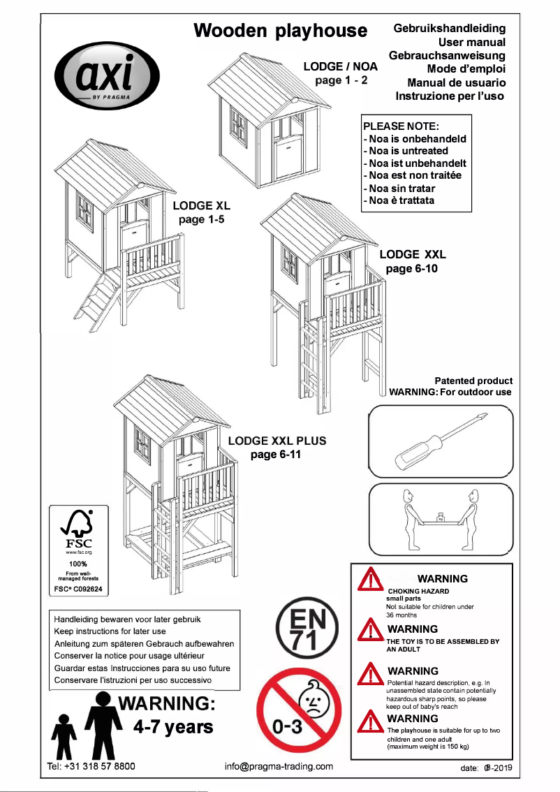 Page 1 de la notice Manuel utilisateur AXI Noa