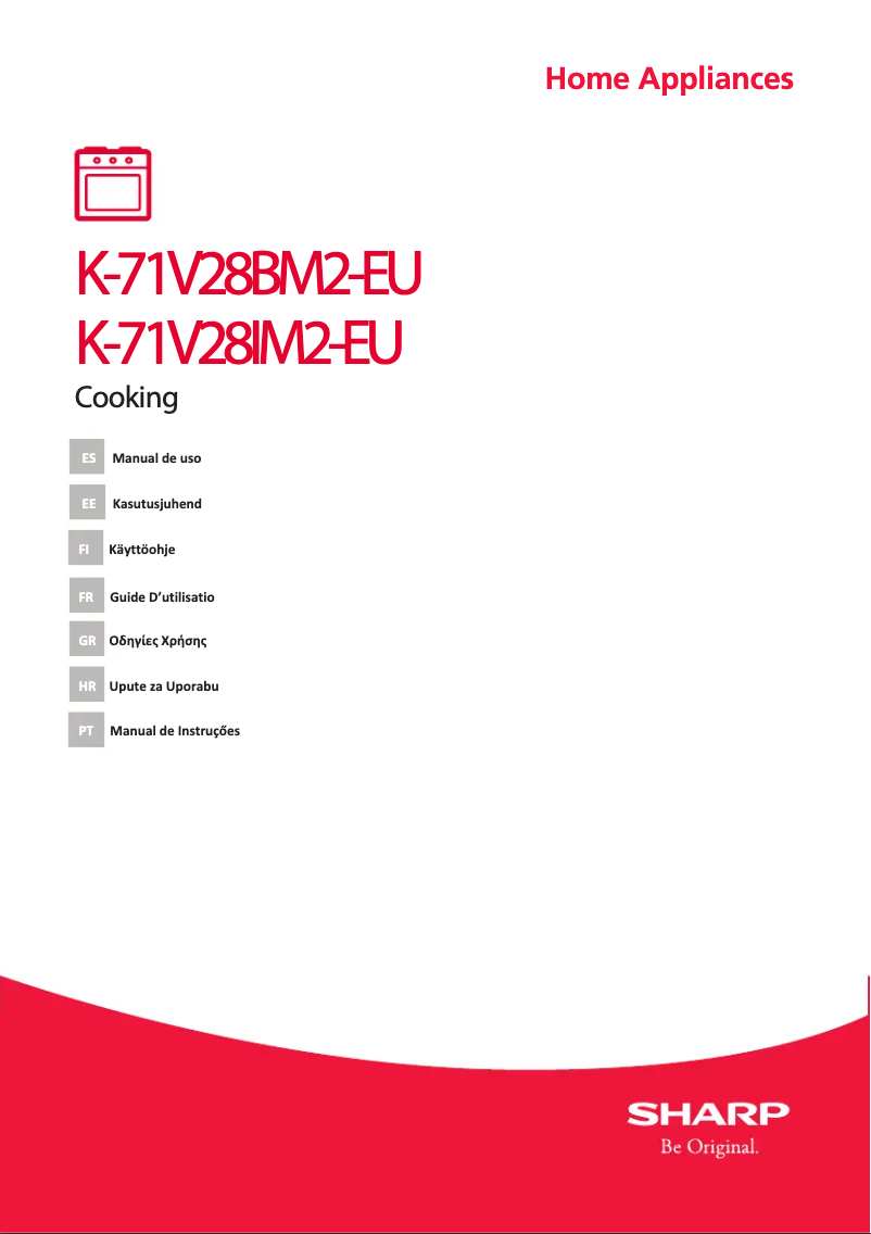 Page 1 de la notice Manuel utilisateur Sharp K-71V28IM2-EU