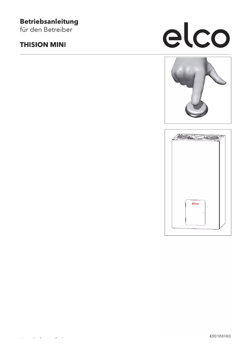 Page 1 de la notice Manuel utilisateur Elco Thision Mini