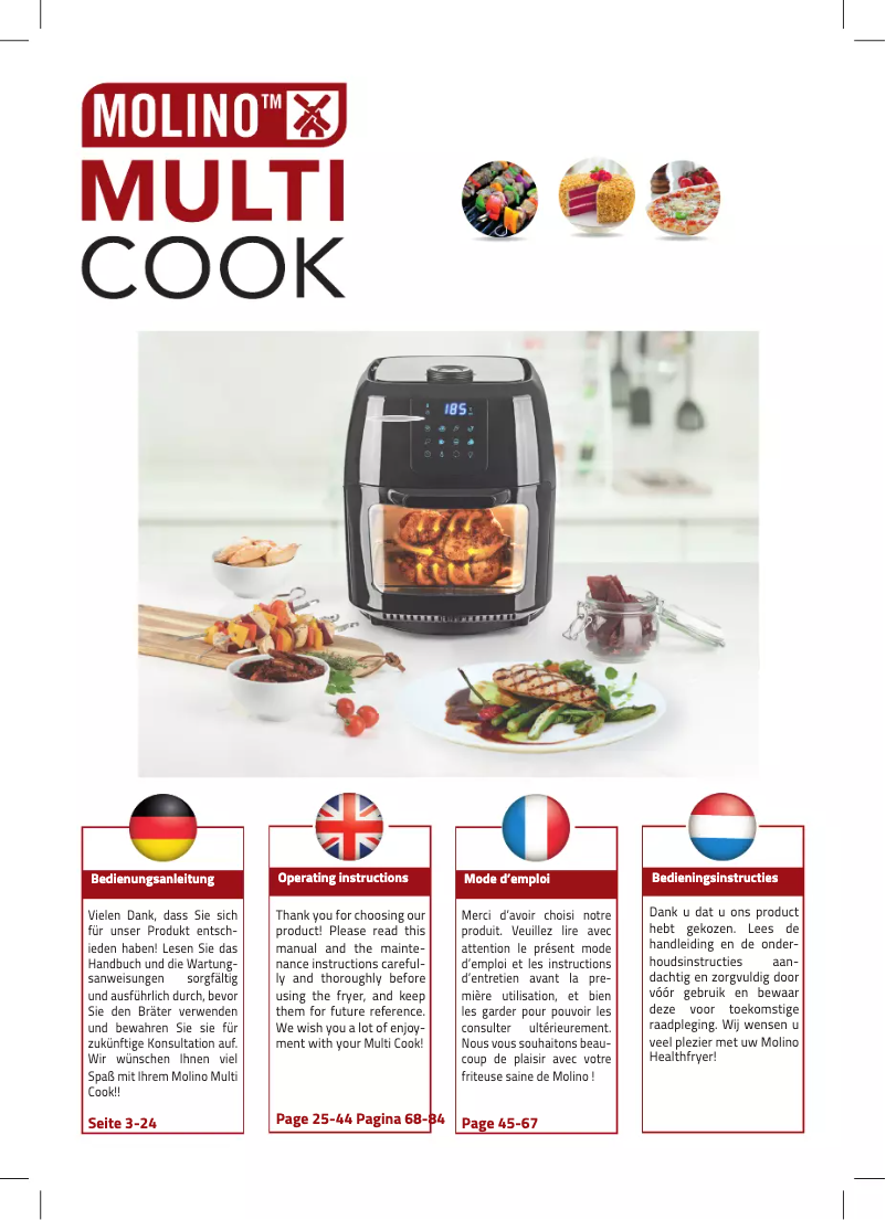 Page 1 de la notice Manuel utilisateur Molino Multicook 9 in 1