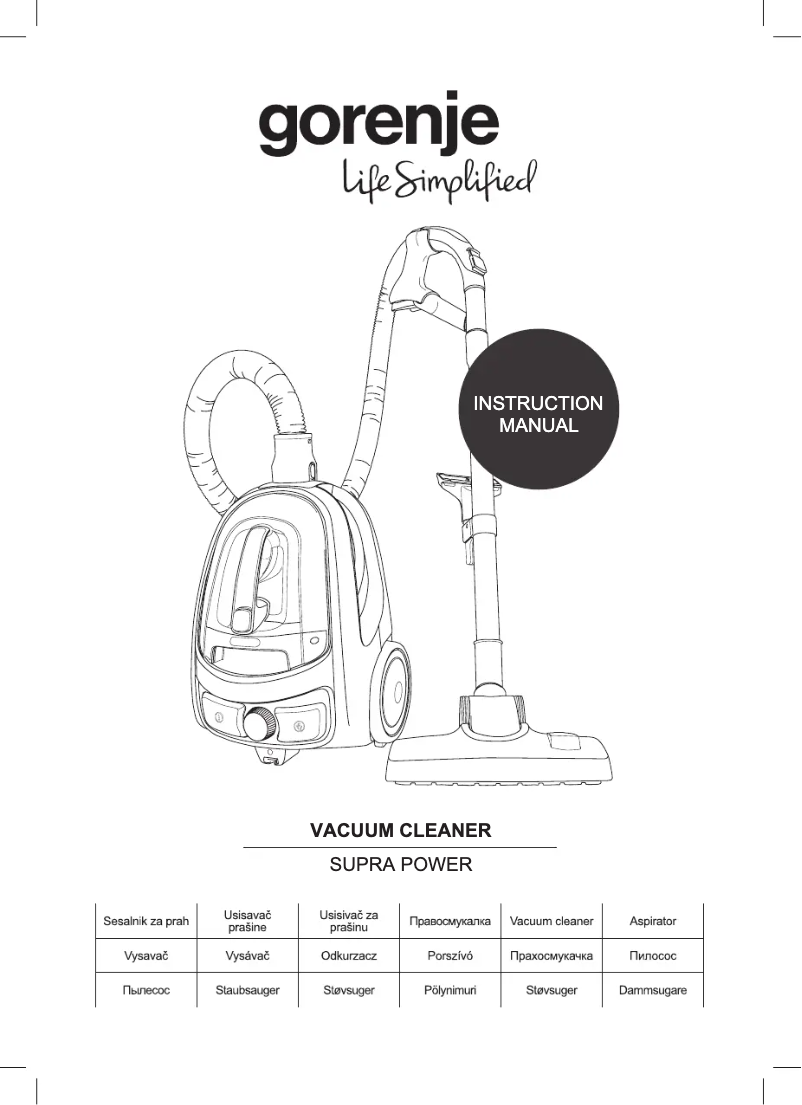 Image de la première page du manuel de l'appareil VCE03SPRCY