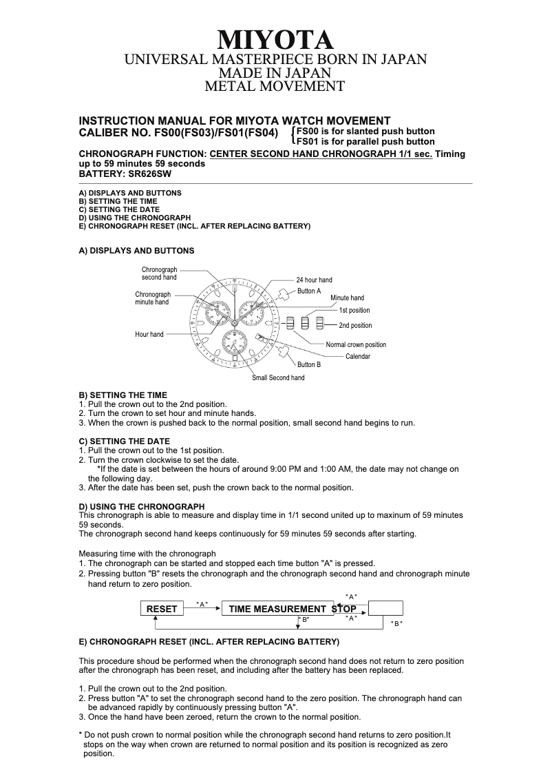 Page 1 de la notice Manuel utilisateur Daniel Steiger Valiant