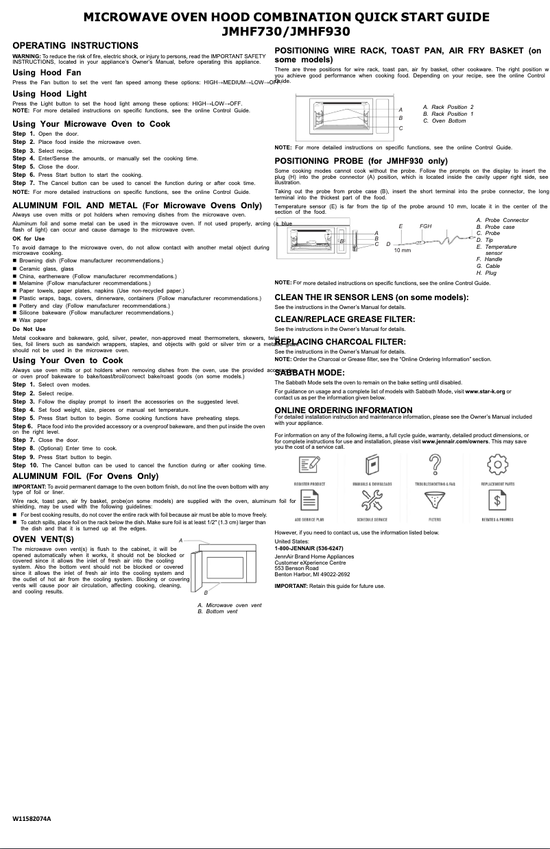 Image de la première page du manuel de l'appareil JMHF730RBL