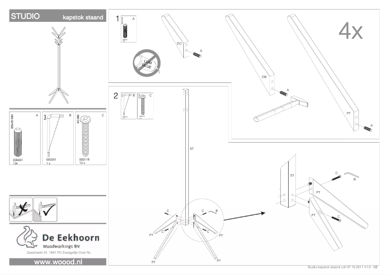 Page n°1 - Manuel utilisateur WOOOD Studio