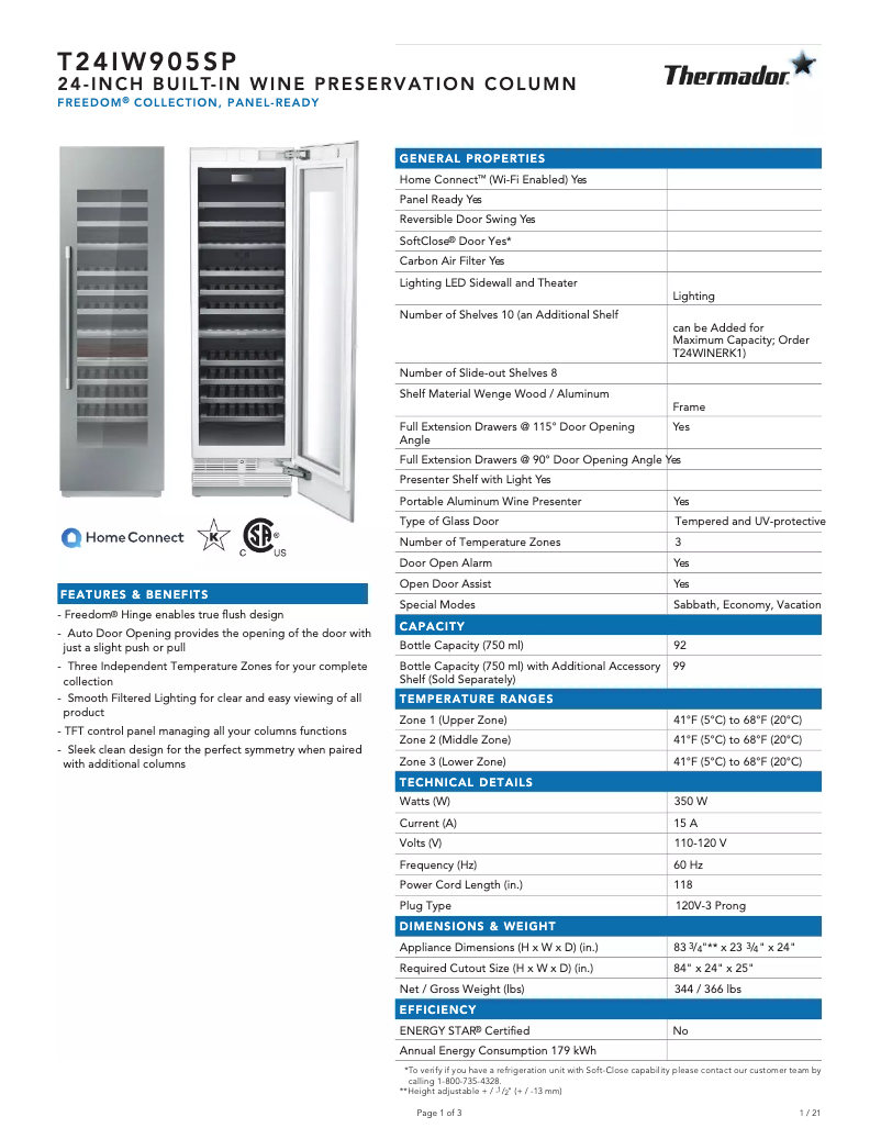 Image de la première page du manuel de l'appareil T24IW905SP