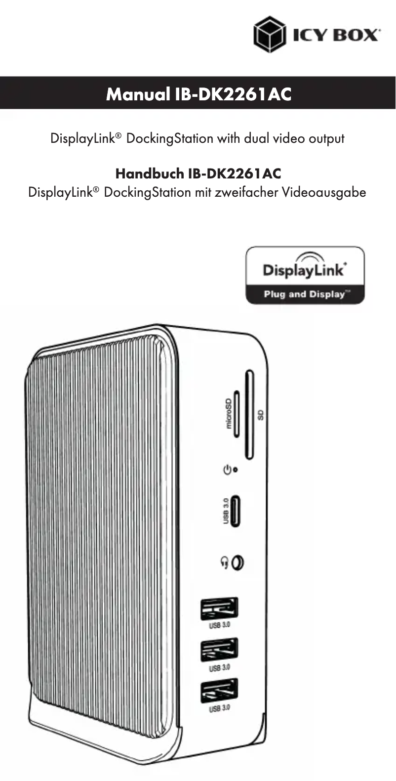 Page n°1 - Manuel utilisateur Icy Box IB-DK2261AC