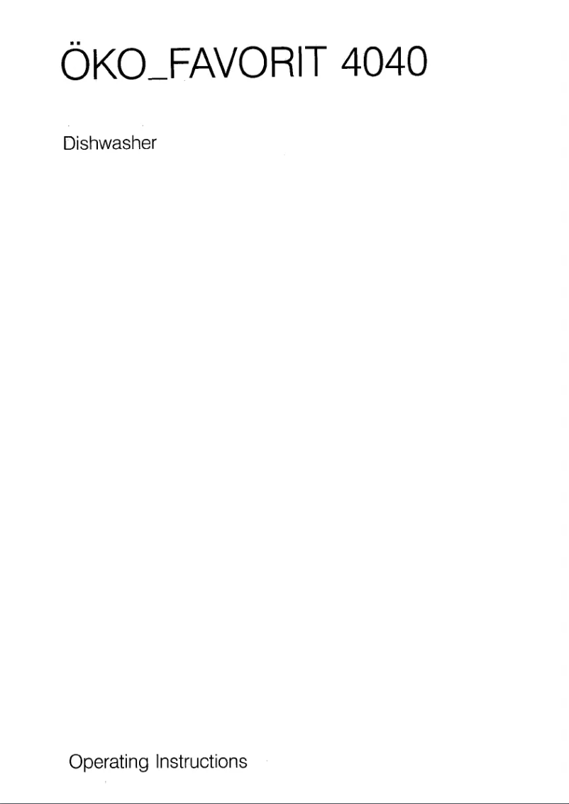 Image de la première page du manuel de l'appareil Favorit 4040w