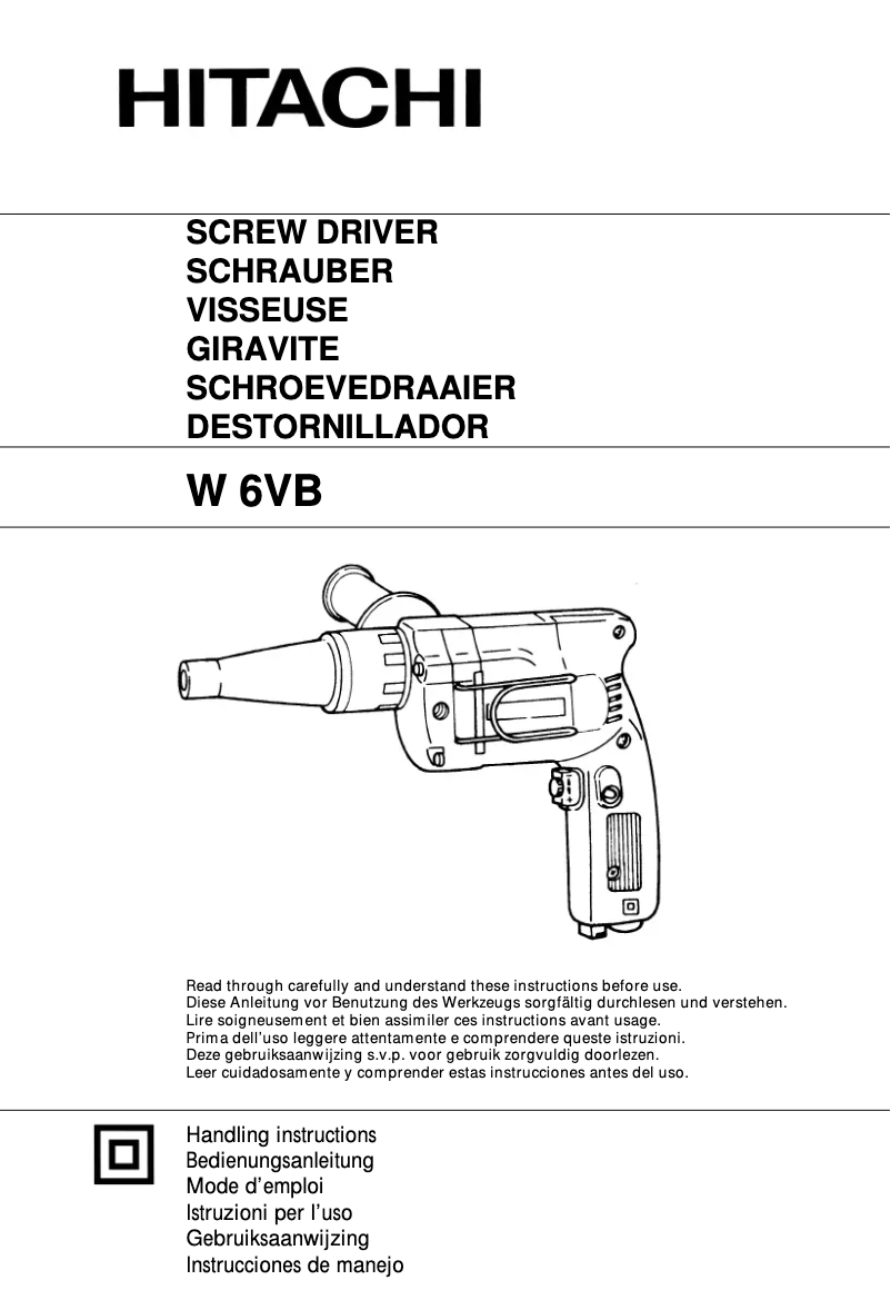 Page n°1 - Manuel utilisateur Hitachi W 6VB