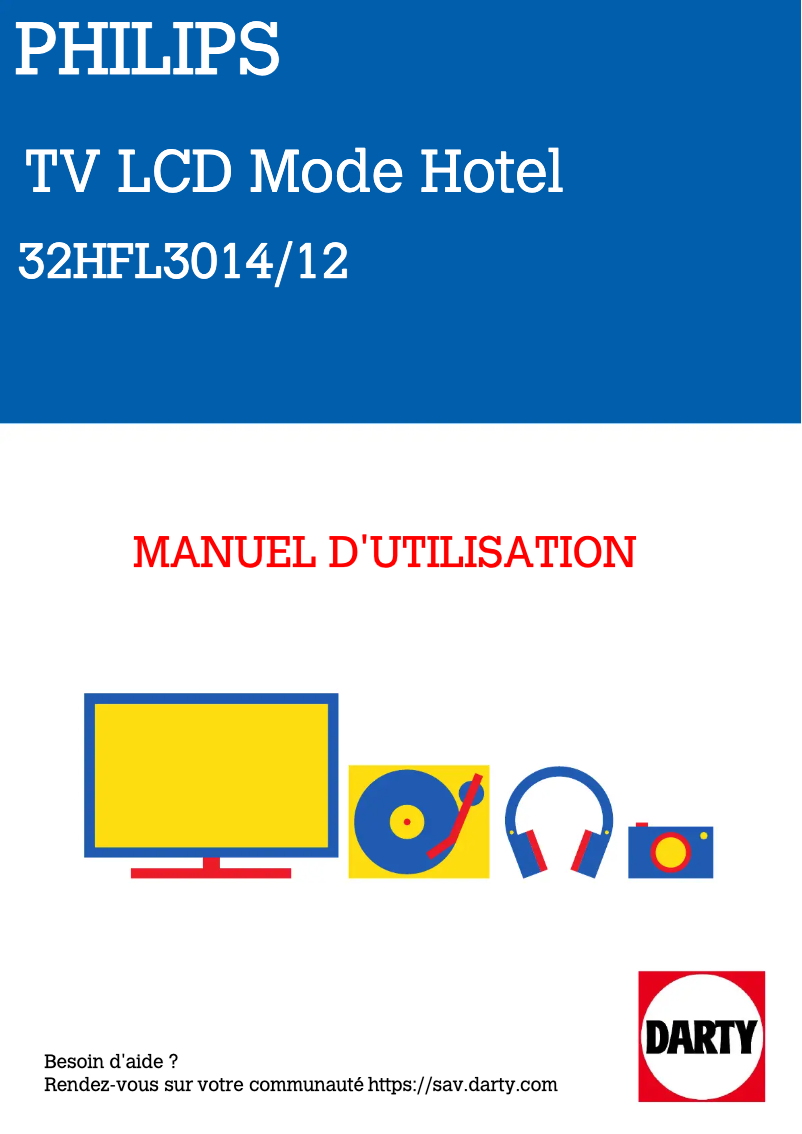 Page 1 de la notice Manuel utilisateur Philips 24HFL3014