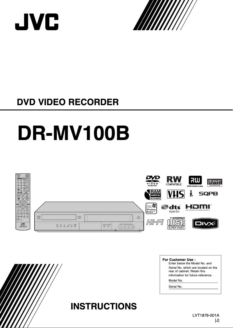 Image de la première page du manuel de l'appareil DR-MV100B