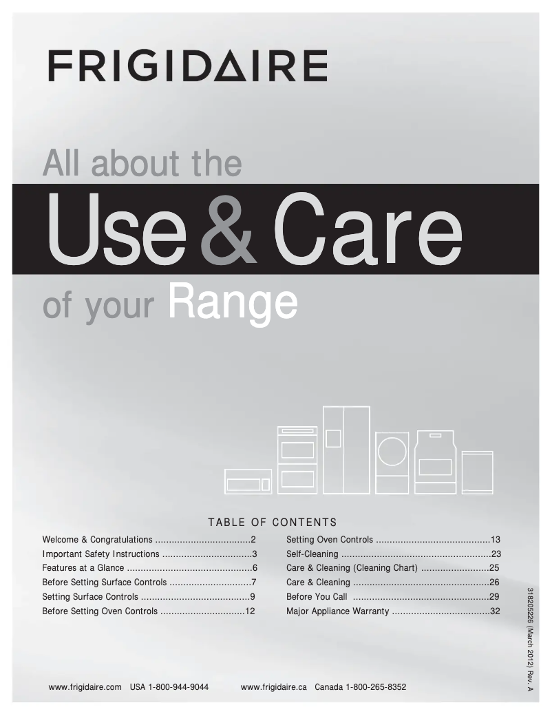 Página 1 del manual Manual de usuario Frigidaire FGEF302TNF