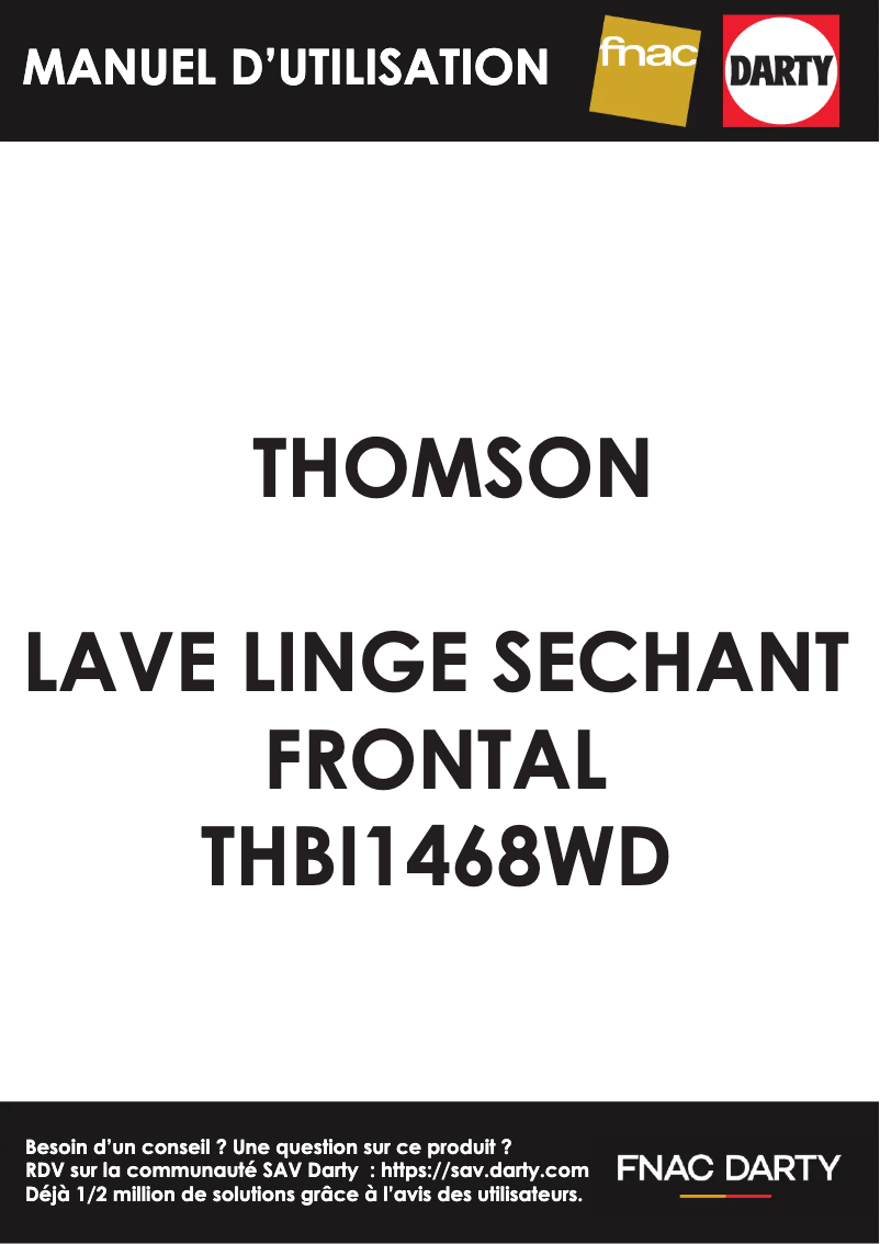 Page 1 de la notice Manuel utilisateur Thomson THBI1468WD
