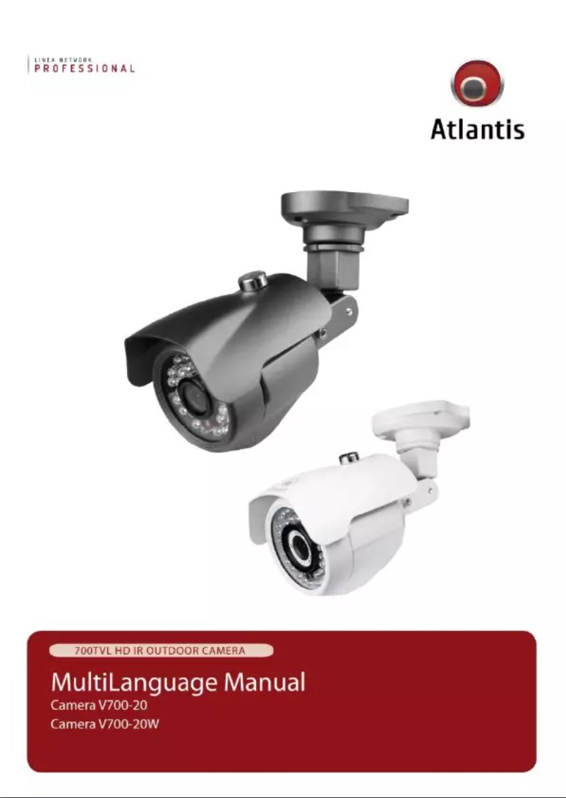 Image de la première page du manuel de l'appareil V700-20 Kit