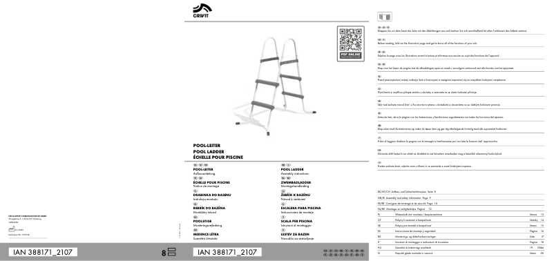 Page 1 de la notice Manuel utilisateur Crivit IAN 388171