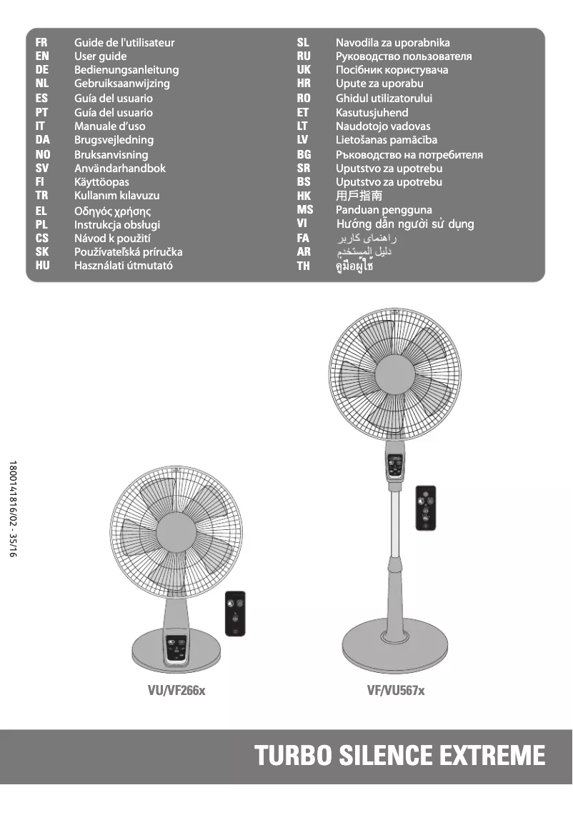 Image de la première page du manuel de l'appareil Turbo Silence Extreme VU2660