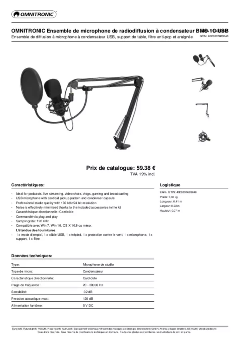 Image de la première page du manuel de l'appareil BMS-1C