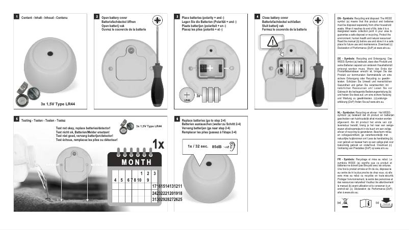 Page 1 de la notice Manuel utilisateur Elro FW730111