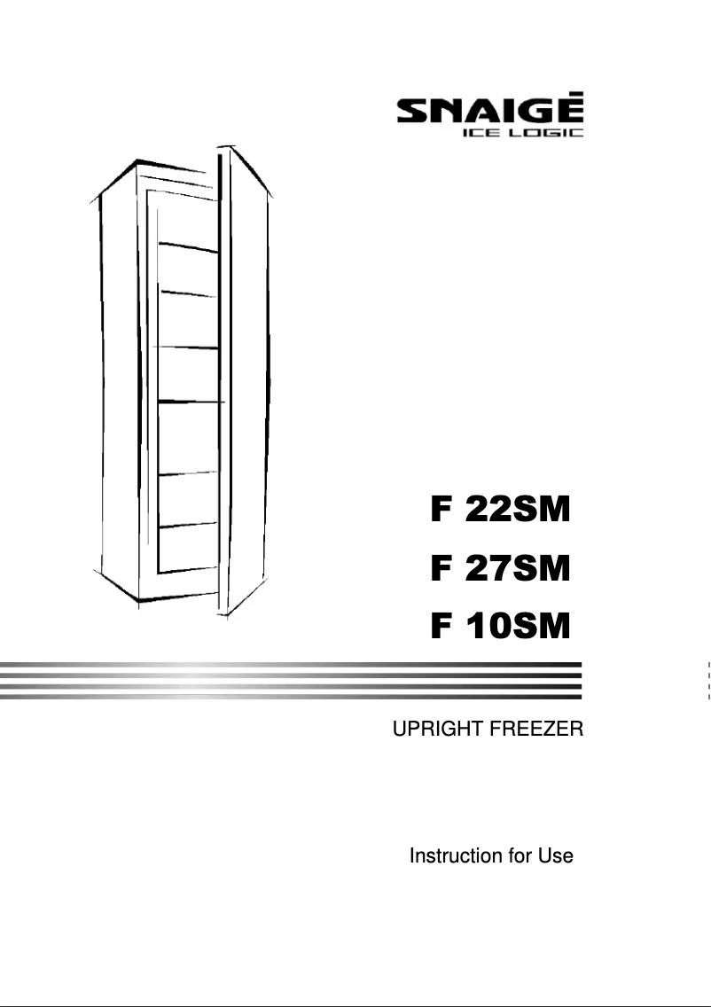 Page n°1 - Manuel utilisateur Snaigė Ice Logic F 27SM-T1000F1