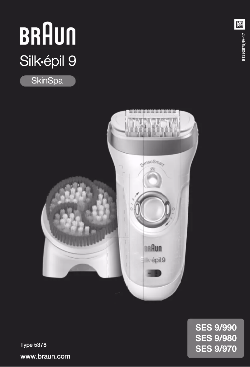 Image de la première page du manuel de l'appareil Silk-épil 9 9-980 SkinSpa SensoSmart