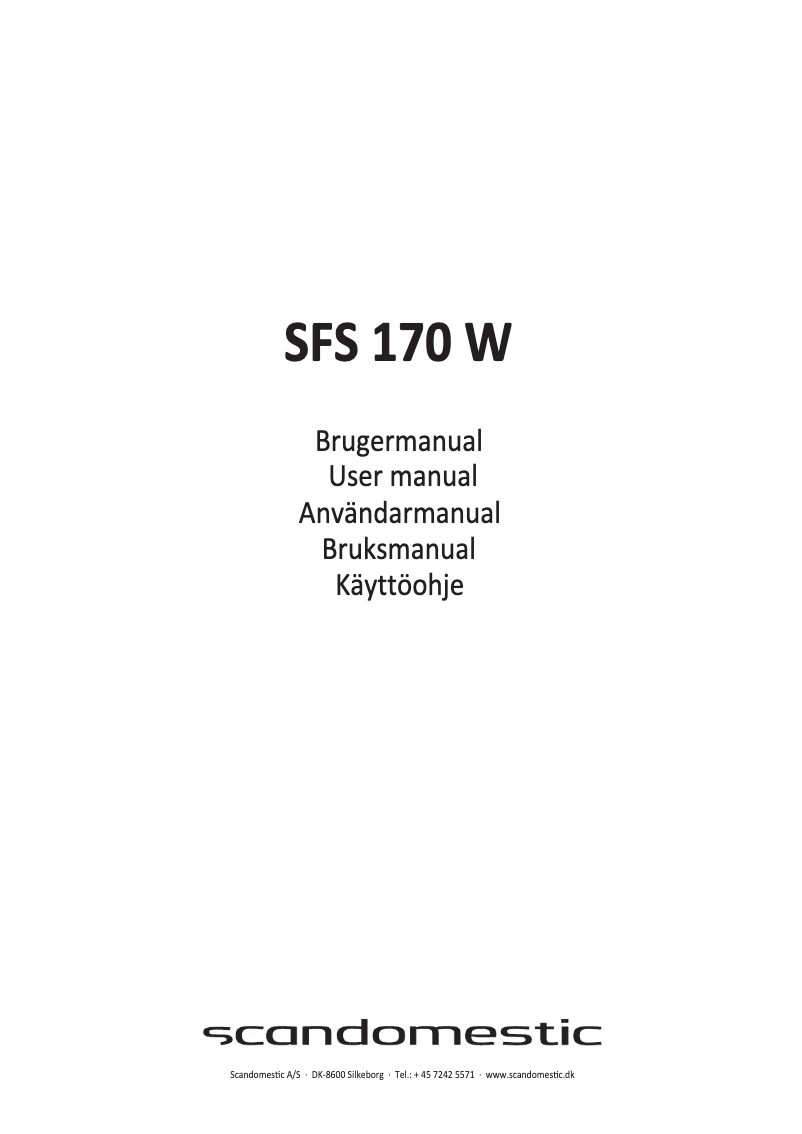 Image de la première page du manuel de l'appareil SFS 170 W