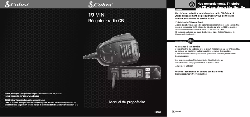 Página 1 del manual Manual de usuario Cobra 19 MINI