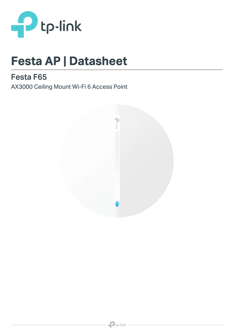 Image de la première page du manuel de l'appareil Festa F65