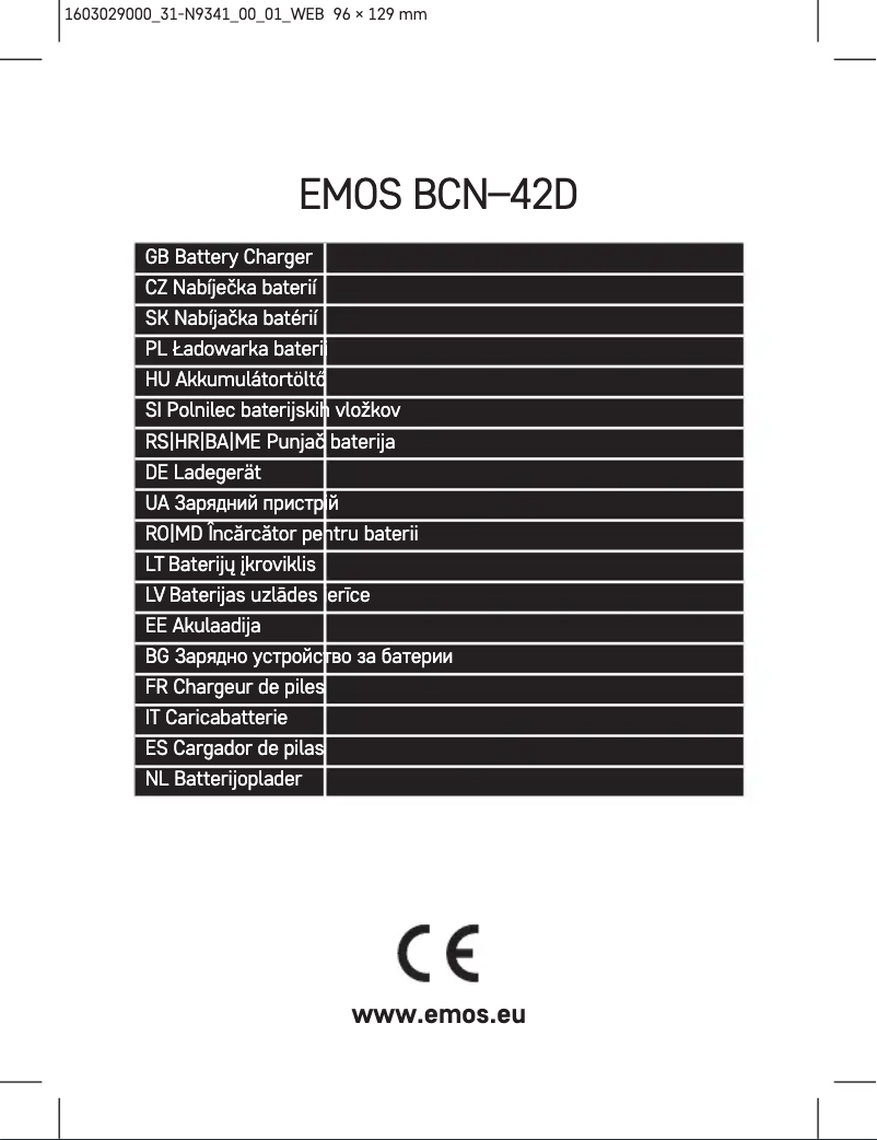 Page n°1 - Manuel utilisateur Emos N9341