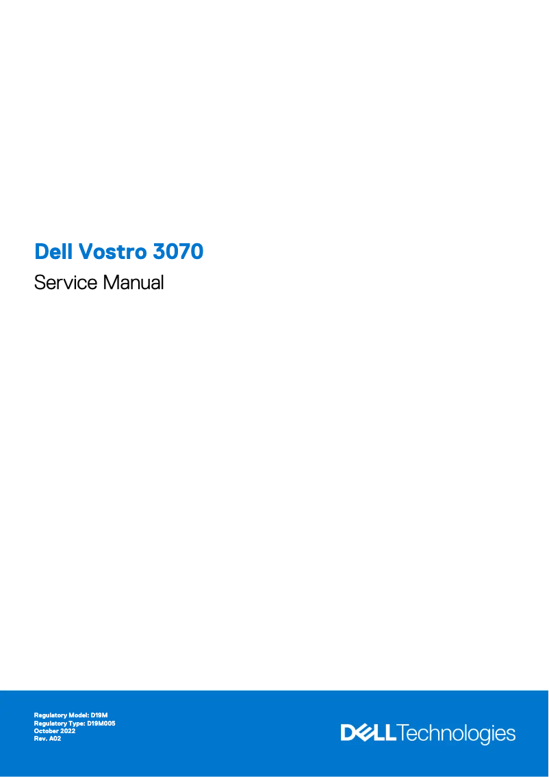 Page n°1 - Manuel utilisateur Dell Vostro 3070